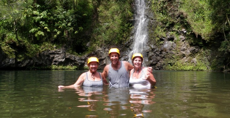Rappelling down Waterfalls in Maui