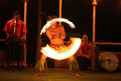 Samoan Fire Knife Dancer in Hawaii.